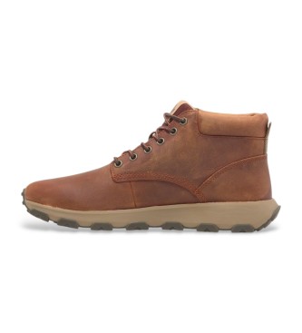 Timberland Zapatillas de piel Winsor Park Mid marrn