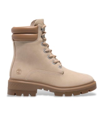 Timberland Cortina Valley lichtbeige waterdichte middenkalfslaarzen met veters  