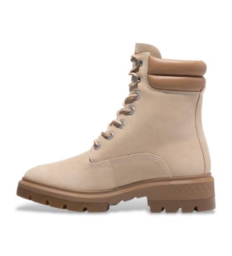 Timberland Stivali a met polpaccio Cortina Valley impermeabili in pelle beige chiaro  