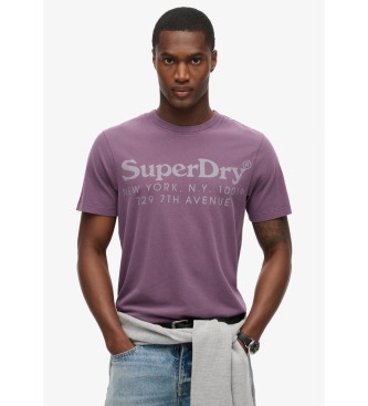 Superdry Tonal T-shirt with lilac Venue logo