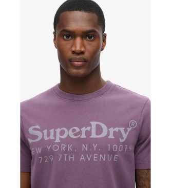 Superdry Tonal T-shirt with lilac Venue logo