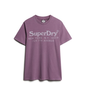 Superdry Tonal T-shirt with lilac Venue logo