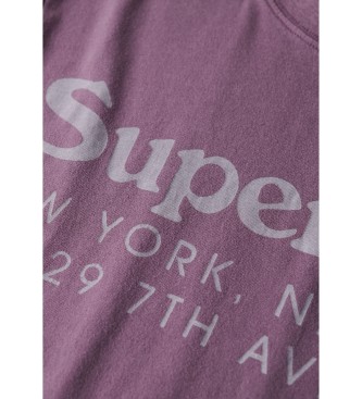 Superdry Tonal T-shirt with lilac Venue logo