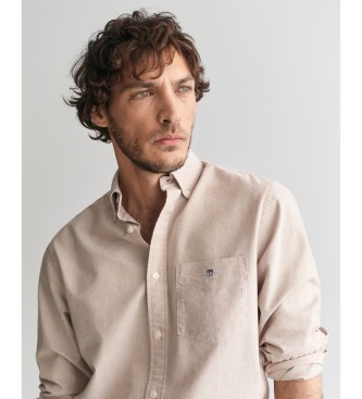 Gant Camisa Oxford Regular Fit beige