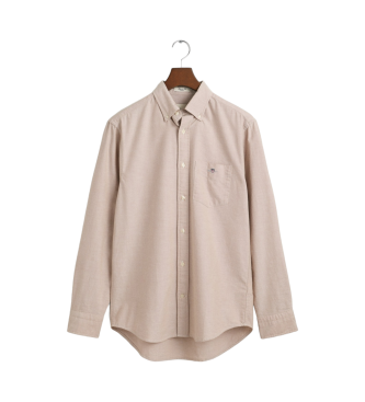 Gant Camisa Oxford Regular Fit beige