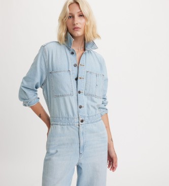 Levi's Overall Iconic Lichtgewicht blauw