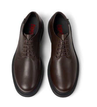 Camper Zapatos de piel Norman marrn