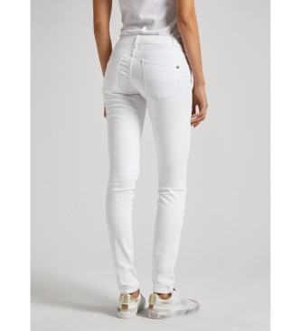 Pepe Jeans Białe jeansy skinny