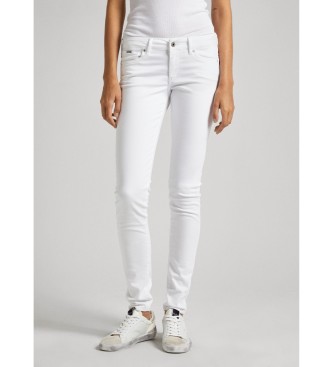 Pepe Jeans Białe jeansy skinny