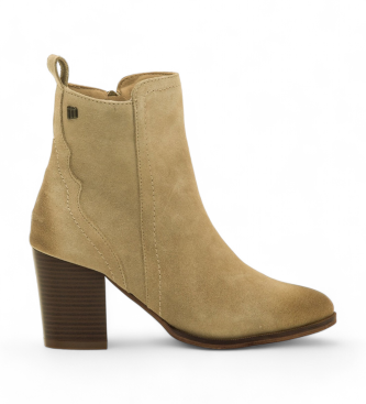 Mustang Bottines en cuir Jolie beige