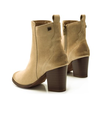 Mustang Bottines en cuir Jolie beige