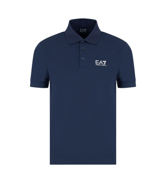 EA7 Polo Core Identity in cotone stretch blu navy