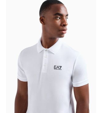 EA7 Core identity hvid poloshirt i bomuld