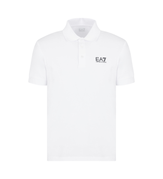 EA7 Core identity hvid poloshirt i bomuld