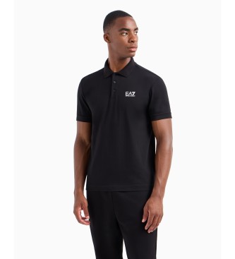 EA7 Core identity polo shirt i sort bomuld