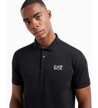 EA7 Core identity polo shirt i sort bomuld