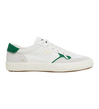 Pepe Jeans Scarpe da ginnastica in pelle Travis Brit bianco sporco