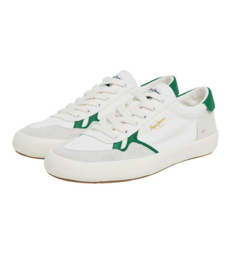 Pepe Jeans Scarpe da ginnastica in pelle Travis Brit bianco sporco