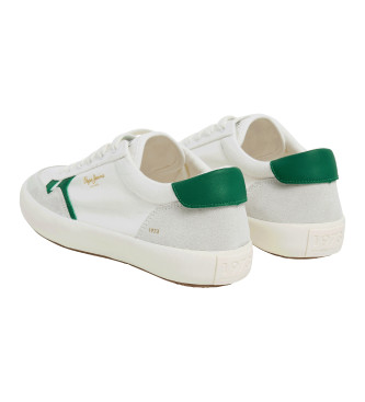 Pepe Jeans Travis Brit Off-White Leather Sneakers