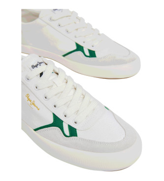 Pepe Jeans Scarpe da ginnastica in pelle Travis Brit bianco sporco