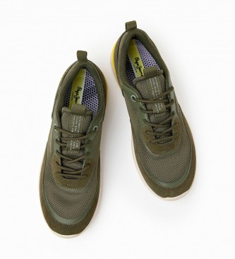 Pepe Jeans Scarpe da ginnastica in pelle combinata Jay Pro verde