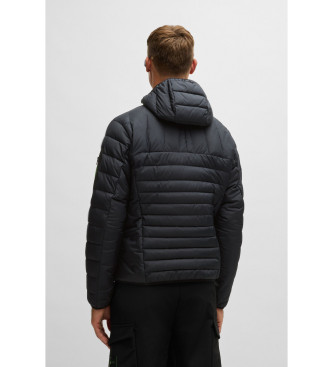 BOSS Water-repellent quilted jacket with decorative navy reflective detailing  