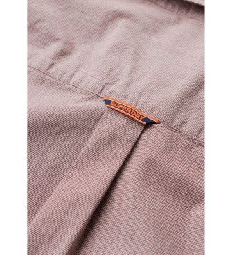 Superdry Camisa informal de manga larga rosa