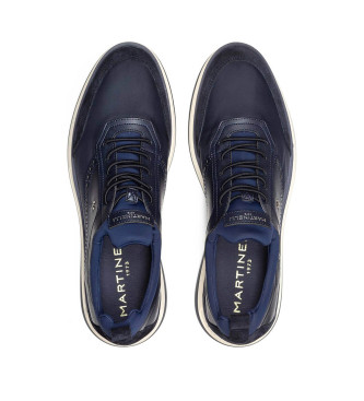 Martinelli Walden Sneakers i lder marinbl
