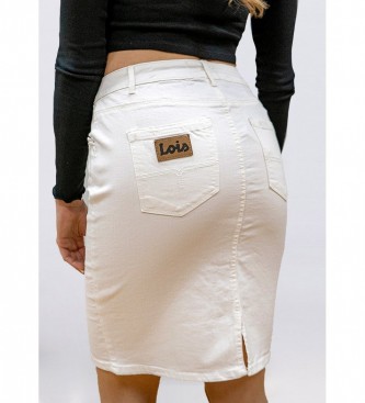 Lois Jeans Jupe White Denim white