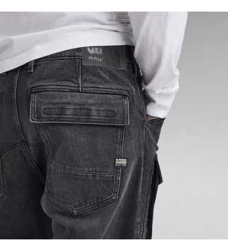 G-Star Pantaloni cargo in denim affusolati 3D neri