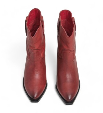 Pepe Jeans April Rock Rote Lederstiefel