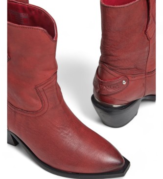 Pepe Jeans April Rock Rote Lederstiefel