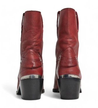 Pepe Jeans April Rock Rote Lederstiefel