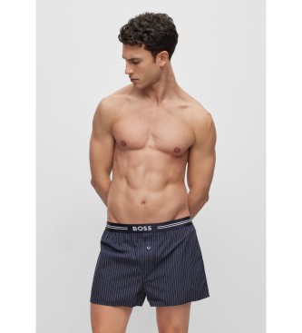 BOSS 3 pakker navy vvede boxershorts