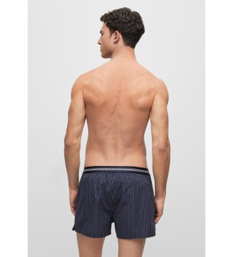 BOSS 3 pakker navy vvede boxershorts