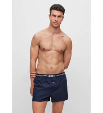 BOSS 3 pakker navy vvede boxershorts