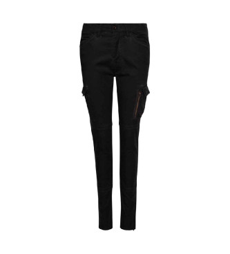 Superdry Pantaloni cargo skinny neri