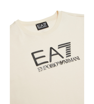 EA7 Visibility Kurzarm-T-Shirt aus weier Baumwolle