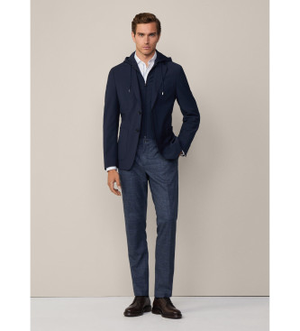 Hackett London Blazer ibrido tropicale blu scuro