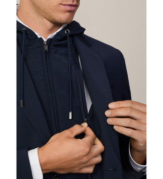 Hackett London Blazer ibrido tropicale blu scuro