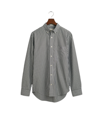 Gant Camisa Regular Fit de popelina a rayas negro