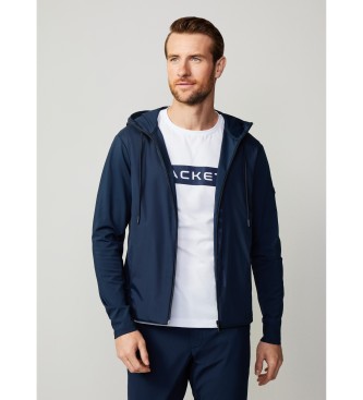 Hackett London Jakna Hs Lt Wt Hoody Fz navy