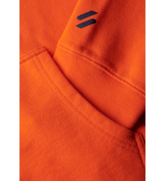 Superdry Loose hooded sweatshirt with logo Sportswear orange