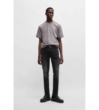 BOSS Tapered fit jeans i dybsort stretchdenim