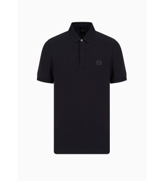 Armani Exchange Klasyczna bawełniana koszulka polo w kolorze granatowym