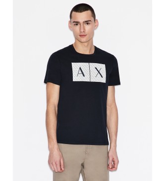 Armani Exchange Maglietta a quadri blu navy