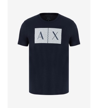 Armani Exchange Maglietta a quadri blu navy