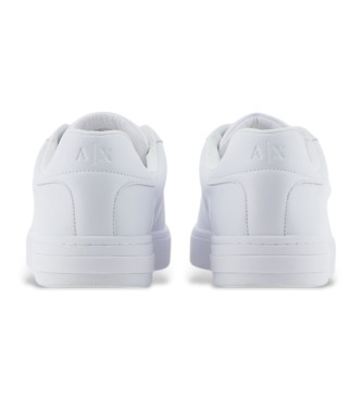 Armani Exchange White leather trainers