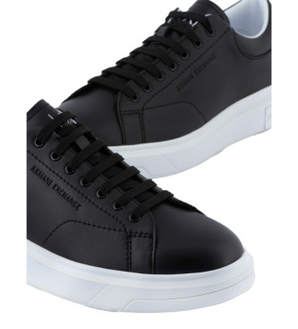 Armani Exchange Action Leather Sneakers black