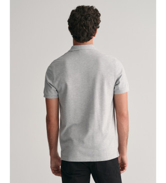 Gant Regular Fit Shield grey piqu polo shirt